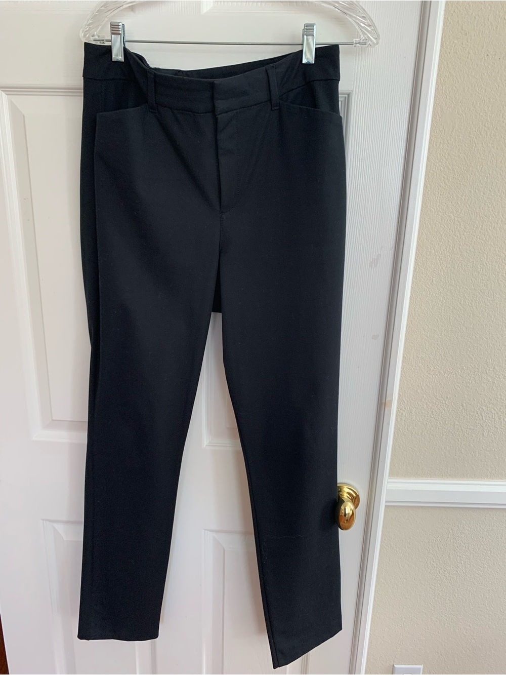 OLD NAVY Pixie Pants: Black, High-Rise, Front Zip/Button Close, 12 Tall